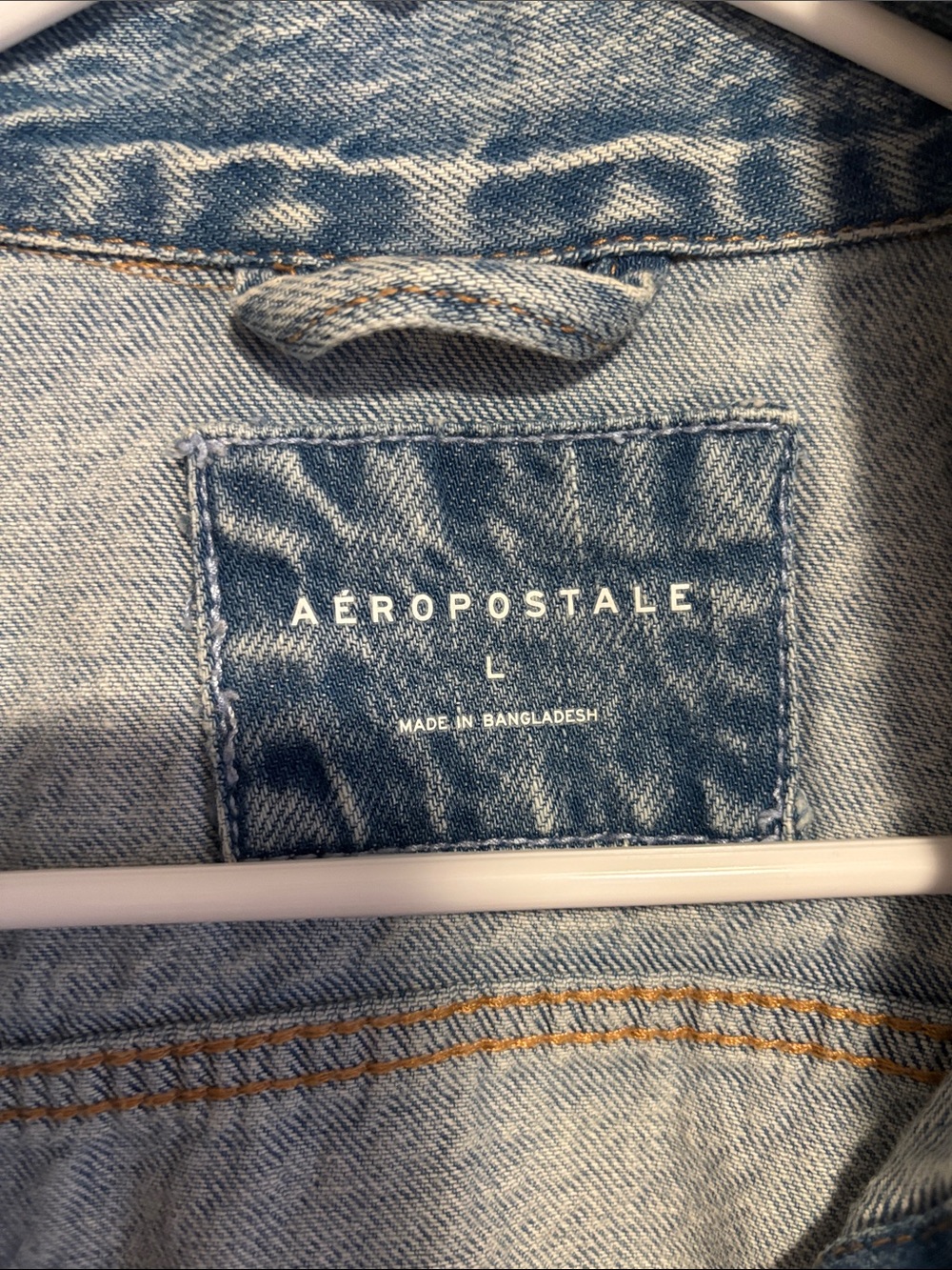 Aeropostale Light Blue Distressed Denim Jacket - Picture 2 of 4